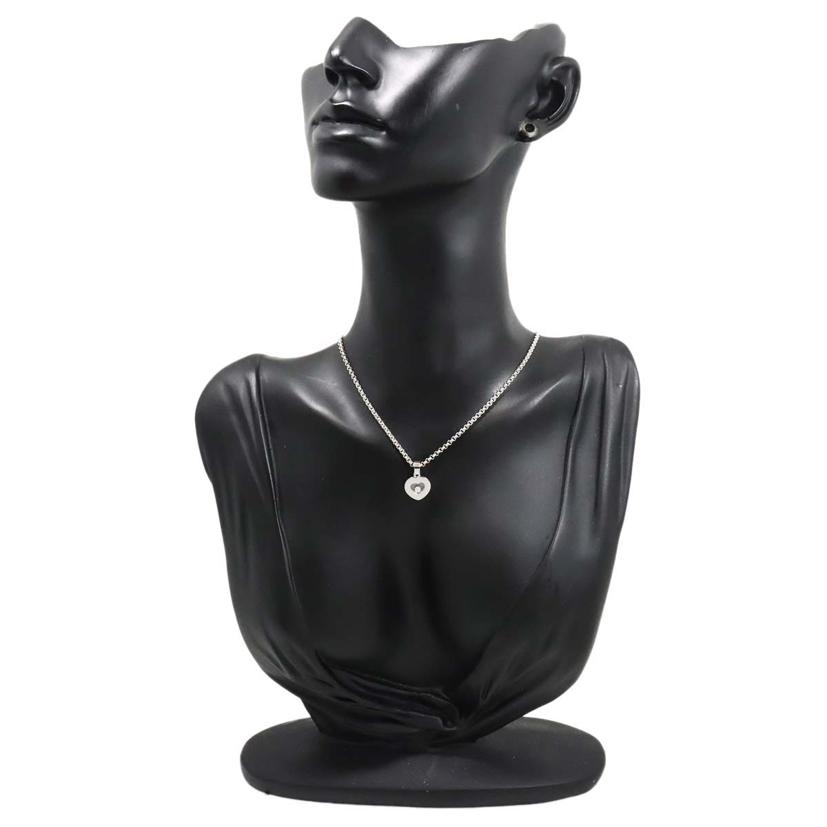 Happy Diamond Heart Necklace 18K White Gold 750