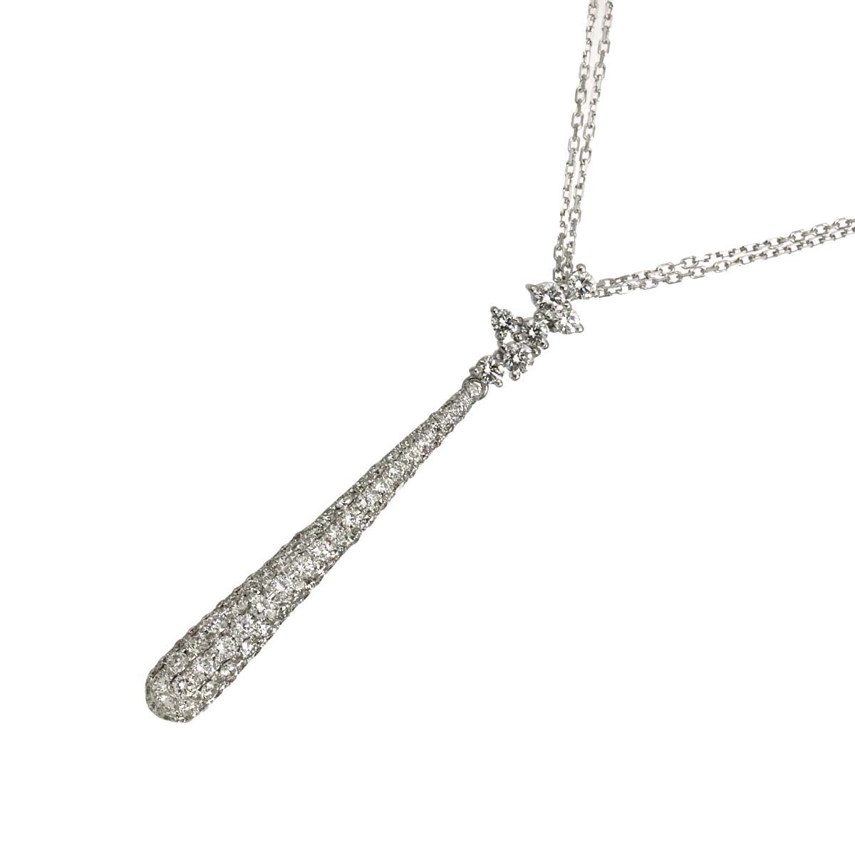 Diamond 1.20ct Necklace 18K White Gold 750