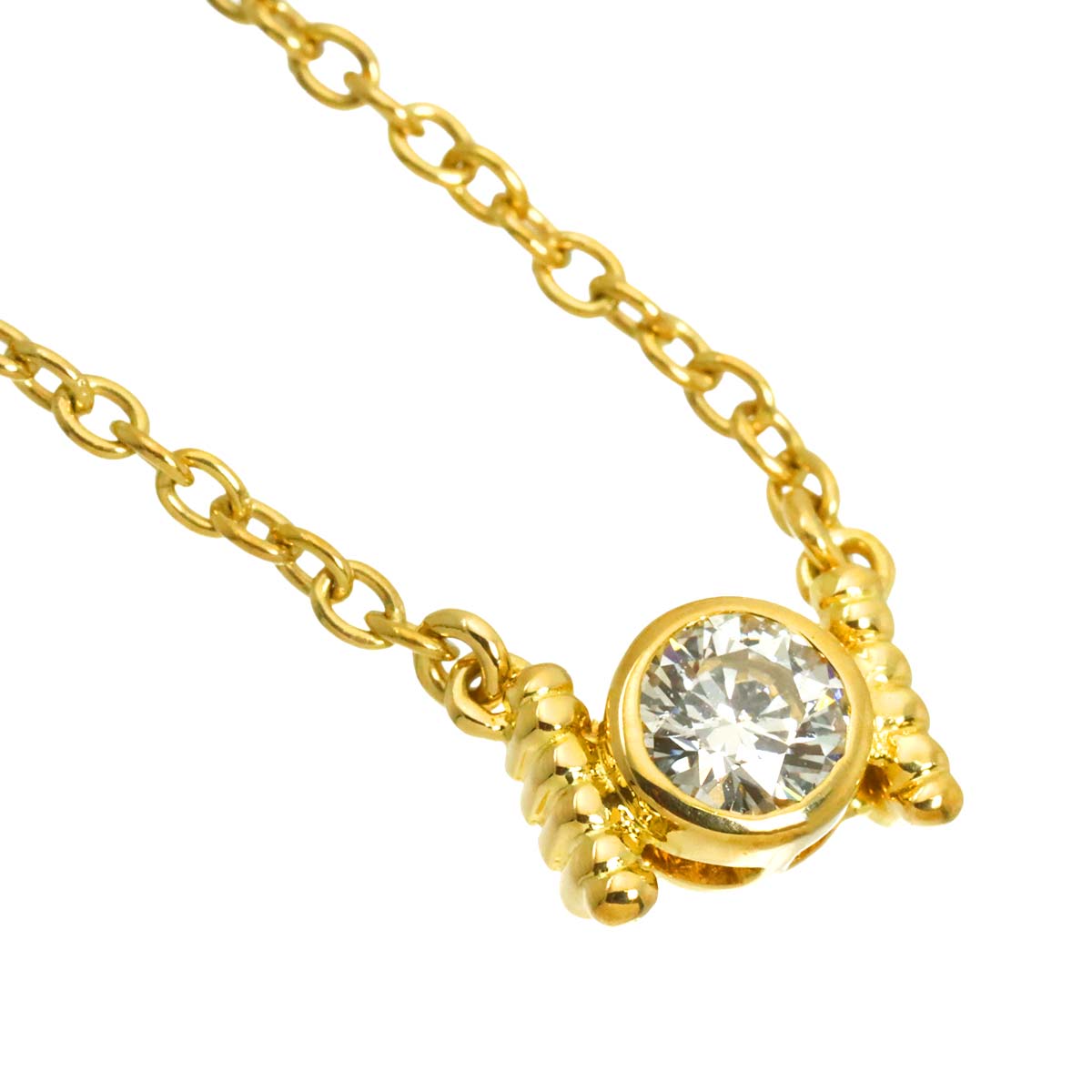 Diamond Necklace 18K Yellow Gold 750