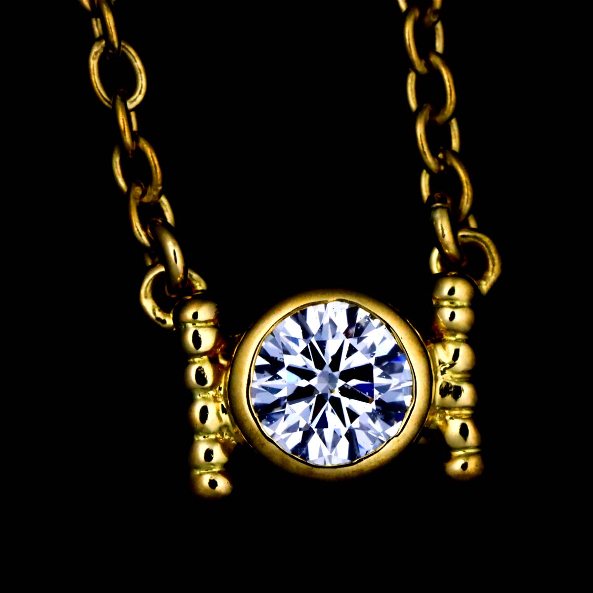 Diamond Necklace 18K Yellow Gold 750