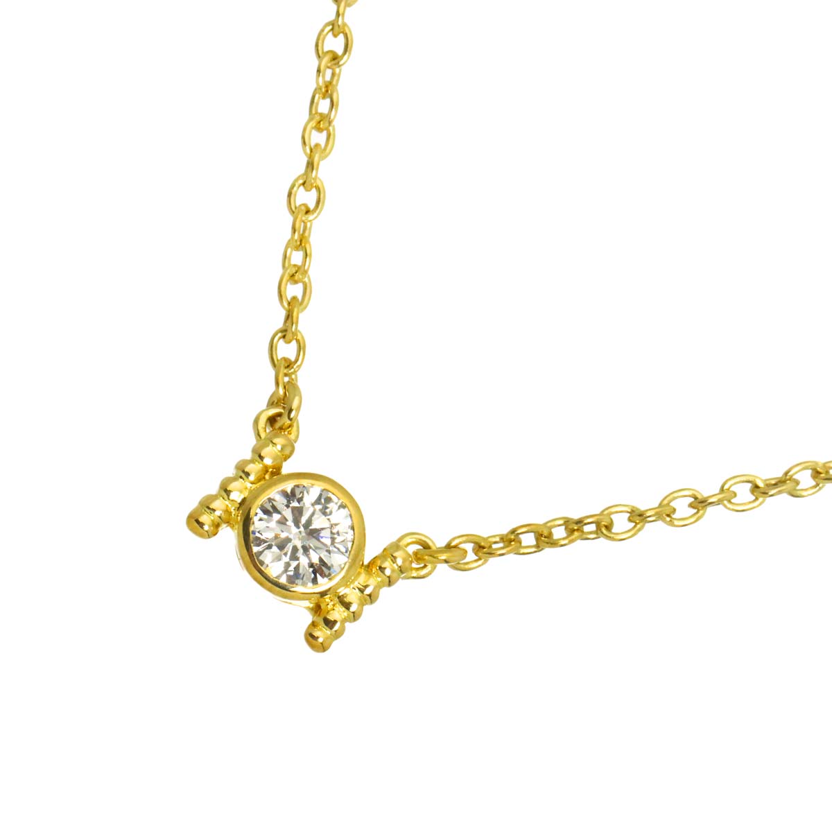 Diamond Necklace 18K Yellow Gold 750