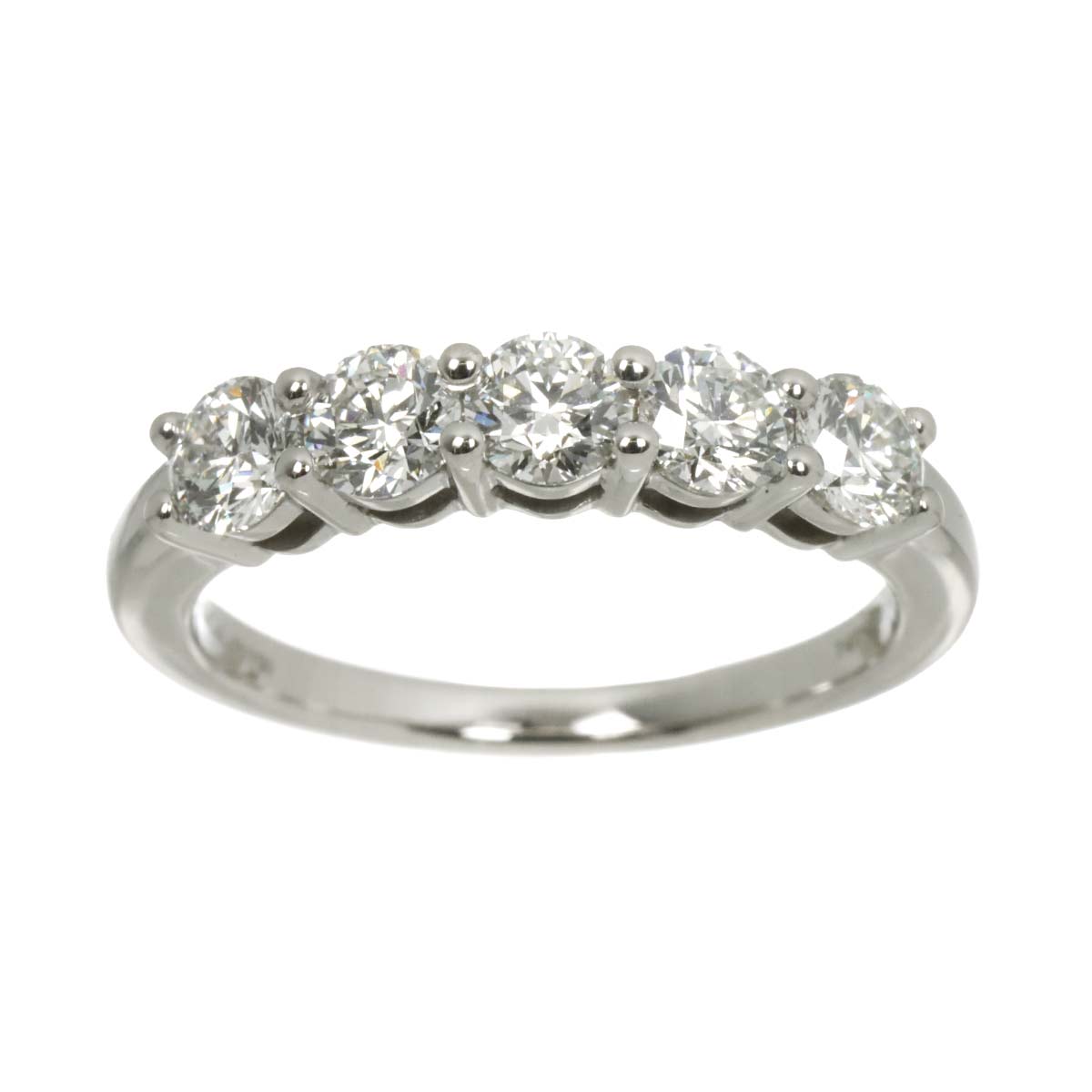 Forever Diamond 0.24ctX5 G/VS1-2/3EX Ring Platinum Size6.75(US)