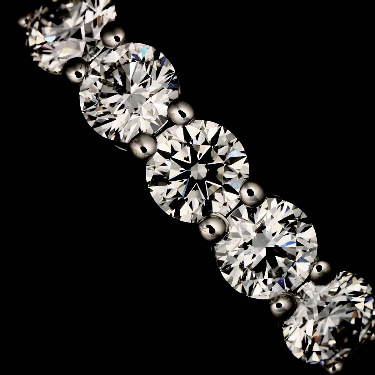 Forever Diamond 0.24ctX5 G/VS1-2/3EX Ring Platinum Size6.75(US)
