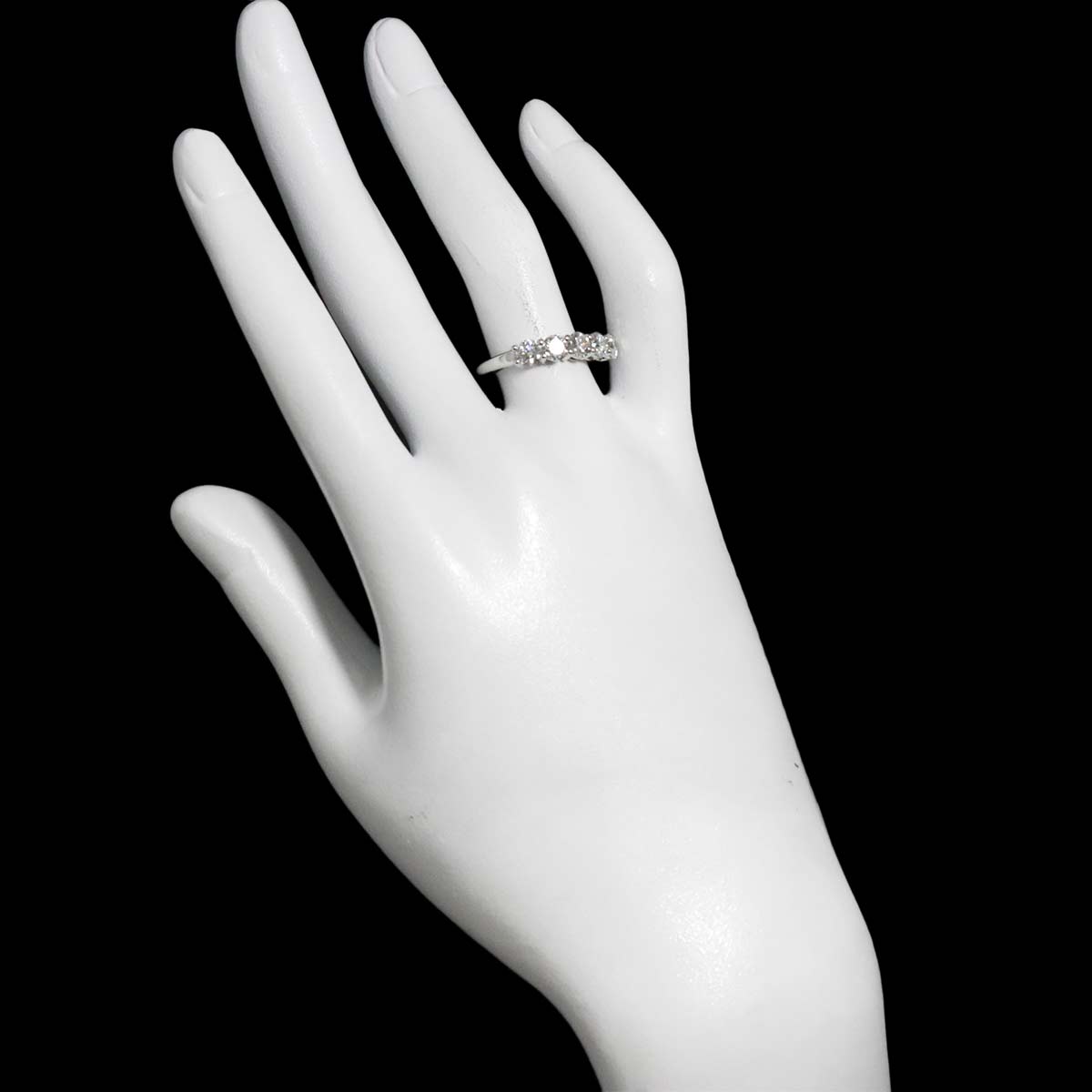 Forever Diamond 0.24ctX5 G/VS1-2/3EX Ring Platinum Size6.75(US)