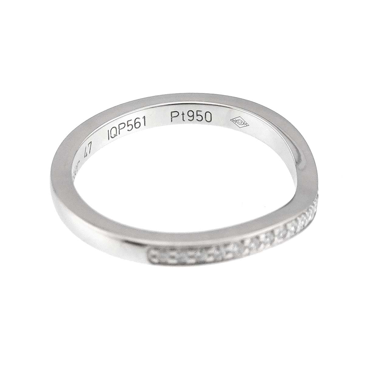 Ballerine curve Diamond Ring Pt Pt size47 4(US)
