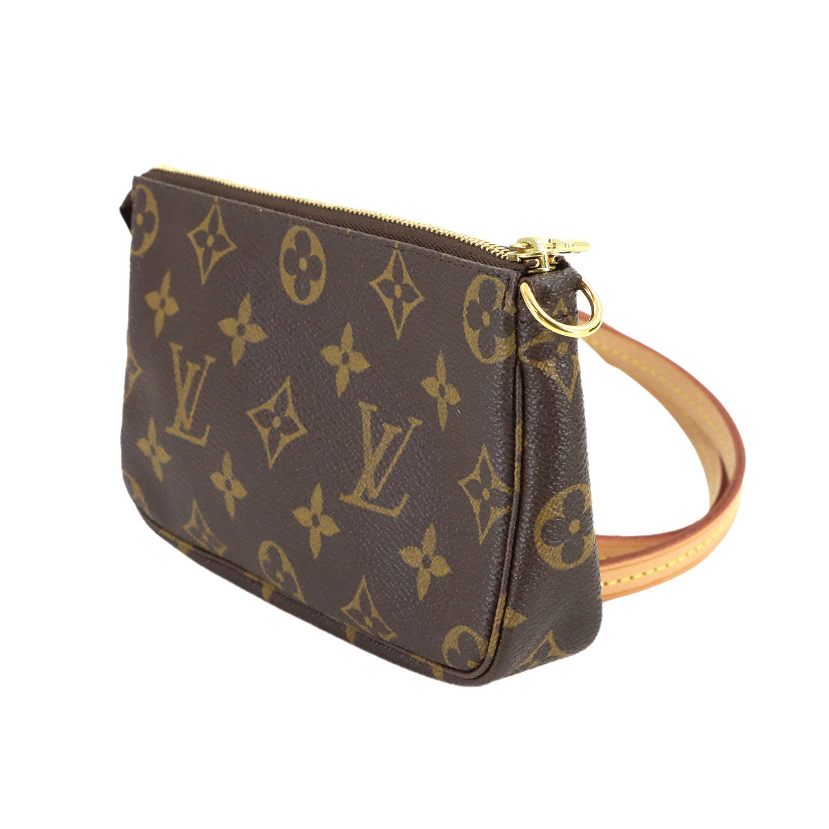 Monogram Pochette Accessoires Shoulder Bag Pouch Brown