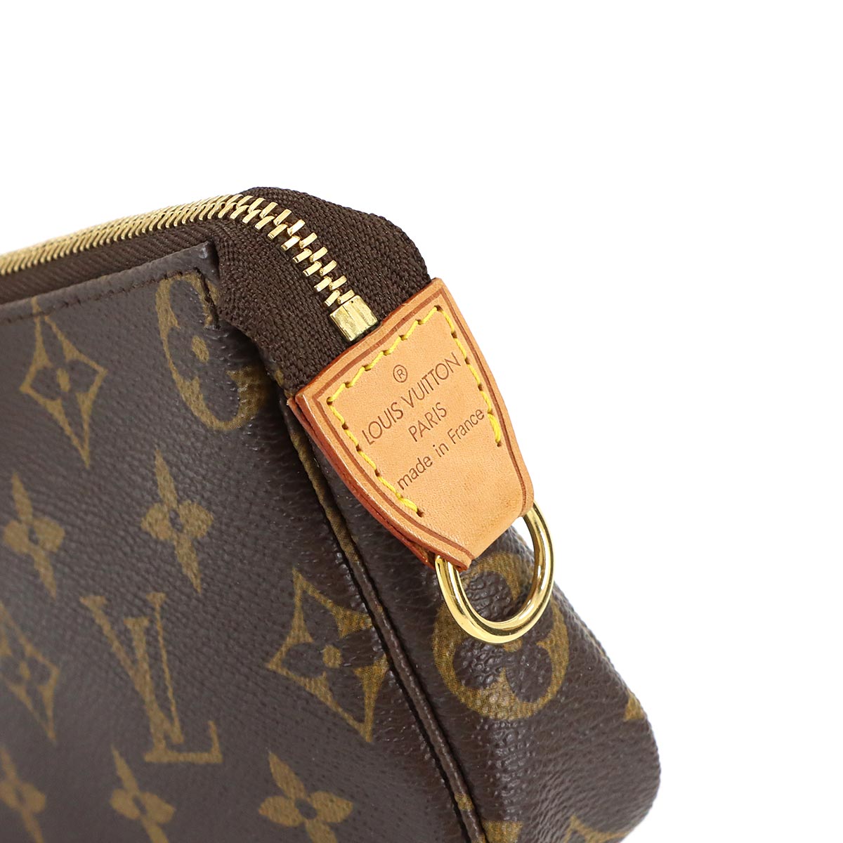 Monogram Pochette Accessoires Shoulder Bag Pouch Brown
