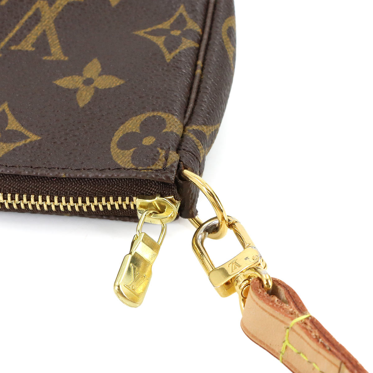 Monogram Pochette Accessoires Shoulder Bag Pouch Brown