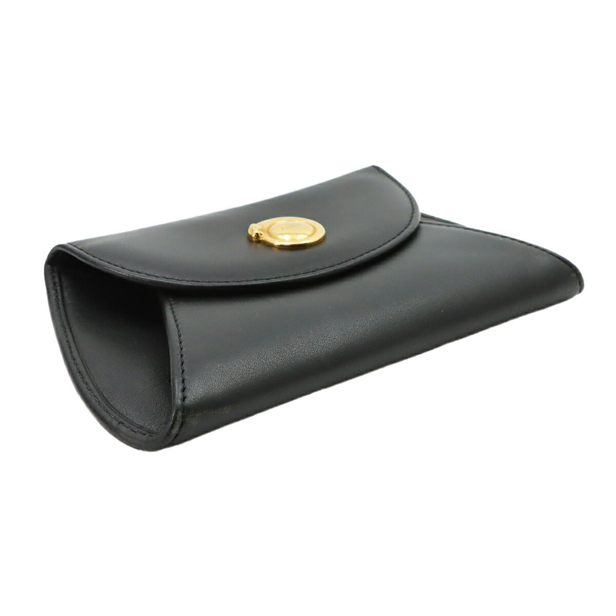 Panther Coin Case Leather Black Purse