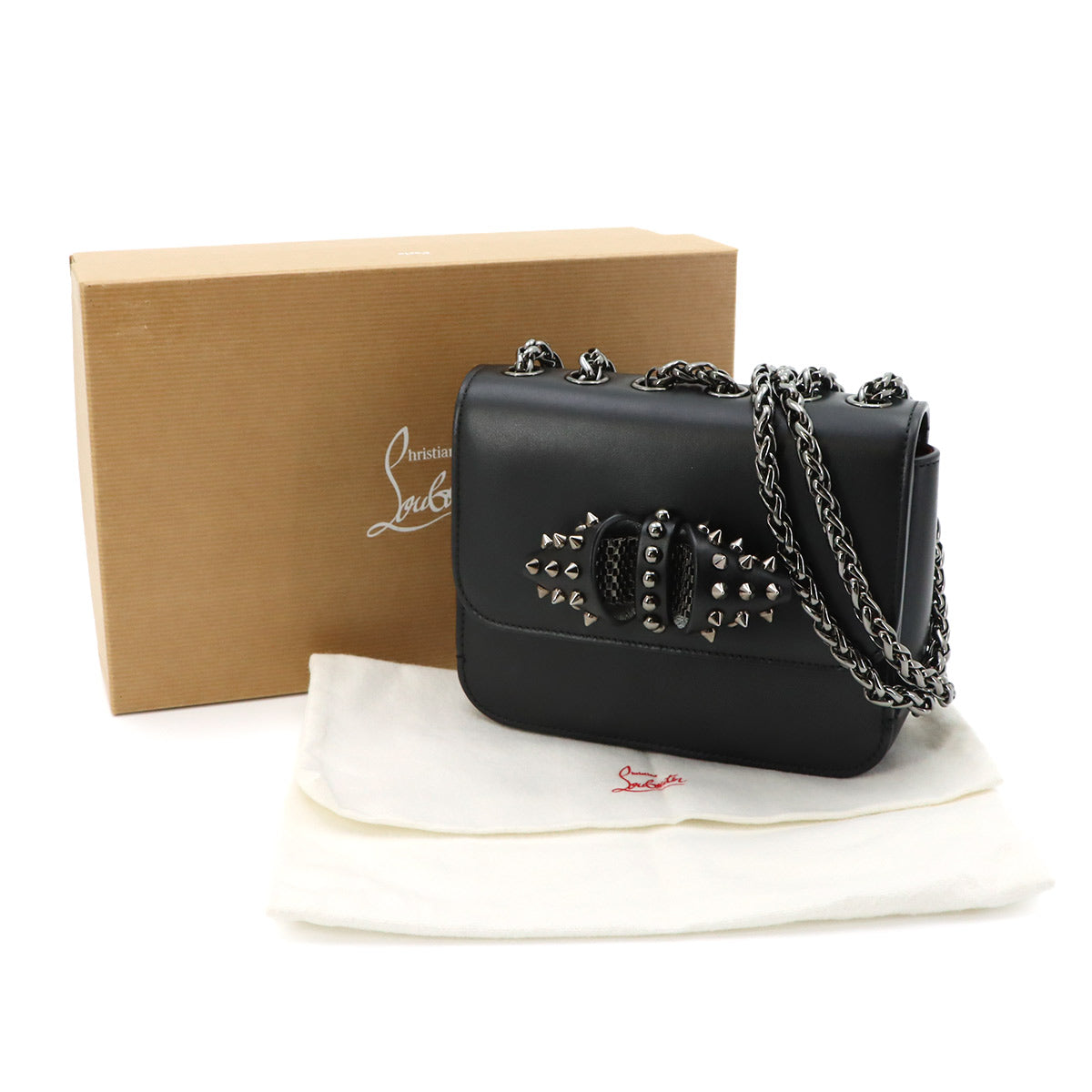 Christian Louboutin Sweet Charity Baby Chain Shoulder Bag Studs 1165031