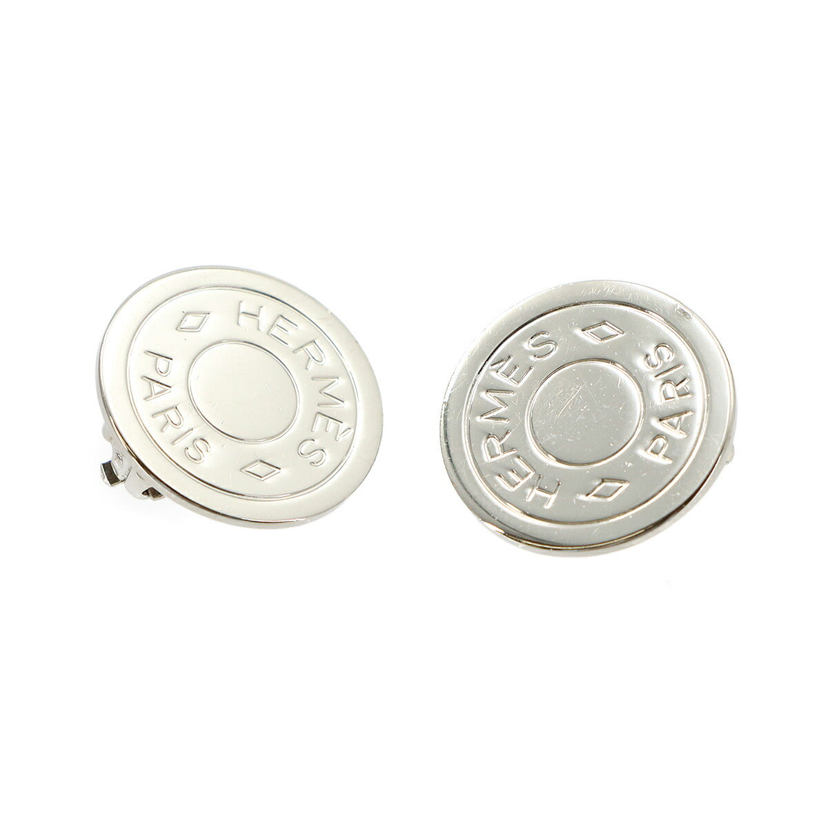 Sellier Round Type Earrings Silver Accessory