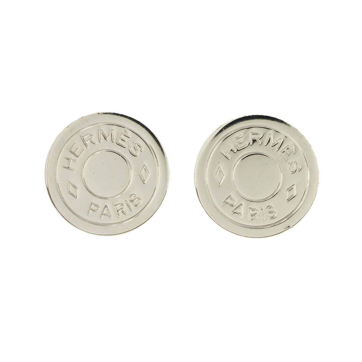 Sellier Round Type Earrings Silver Accessory
