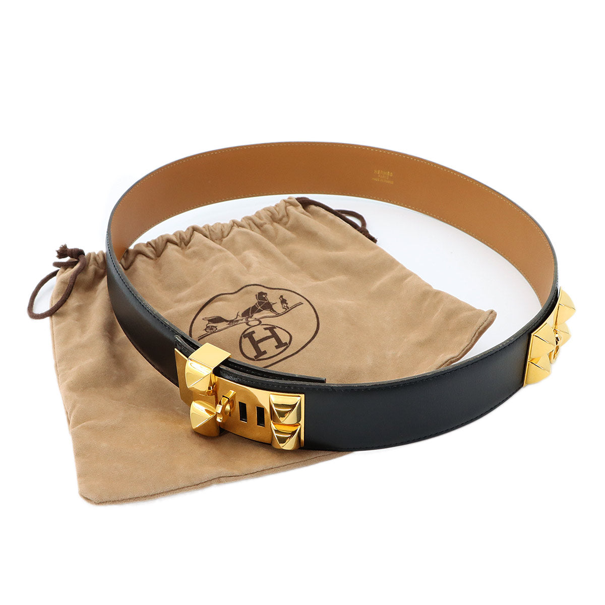 Collier de Chien Medor Belt Box Calf Black 80 Women's