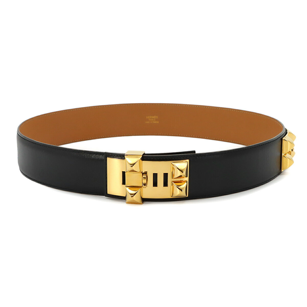 Collier de Chien Medor Belt Box Calf Black 80 Women's