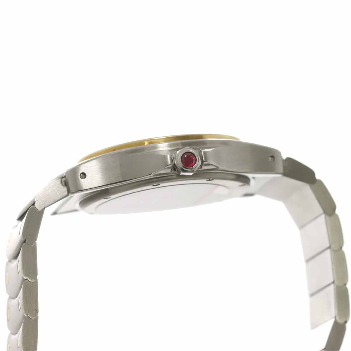 Santos Round GMT W20038R3 YG Automatic Silver Dial Mens Dial