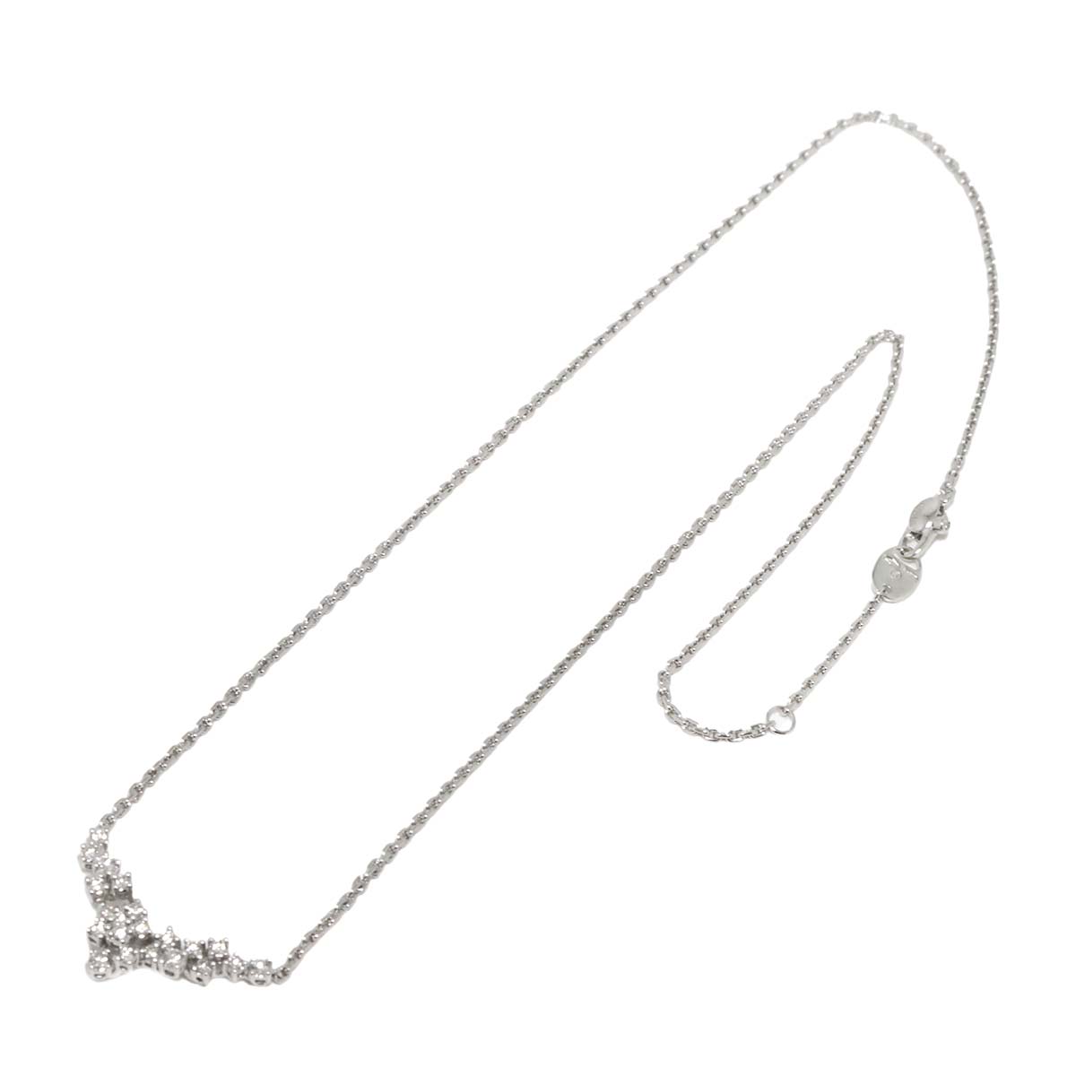 Mimosa Diamond Necklace 18K White Gold 750
