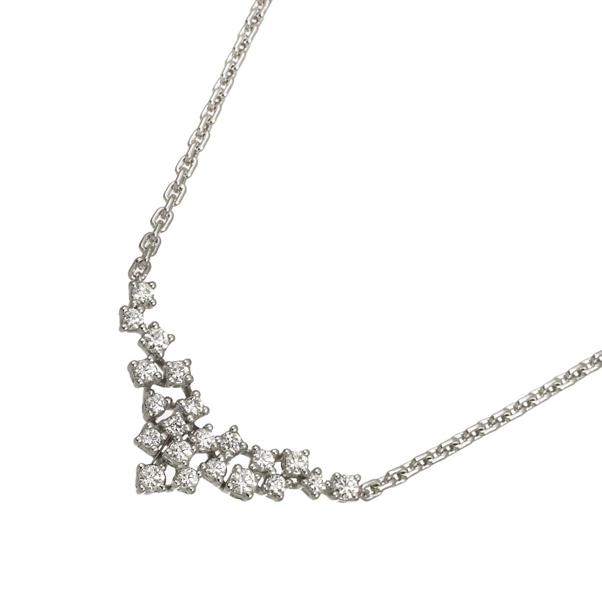 Mimosa Diamond Necklace 18K White Gold 750