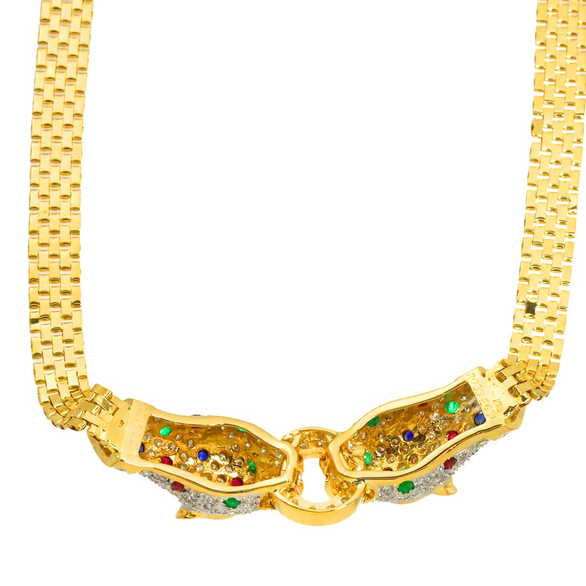 Diamond 1.85ct Multi Stone Necklace 18K YG Yellow Gold 750
