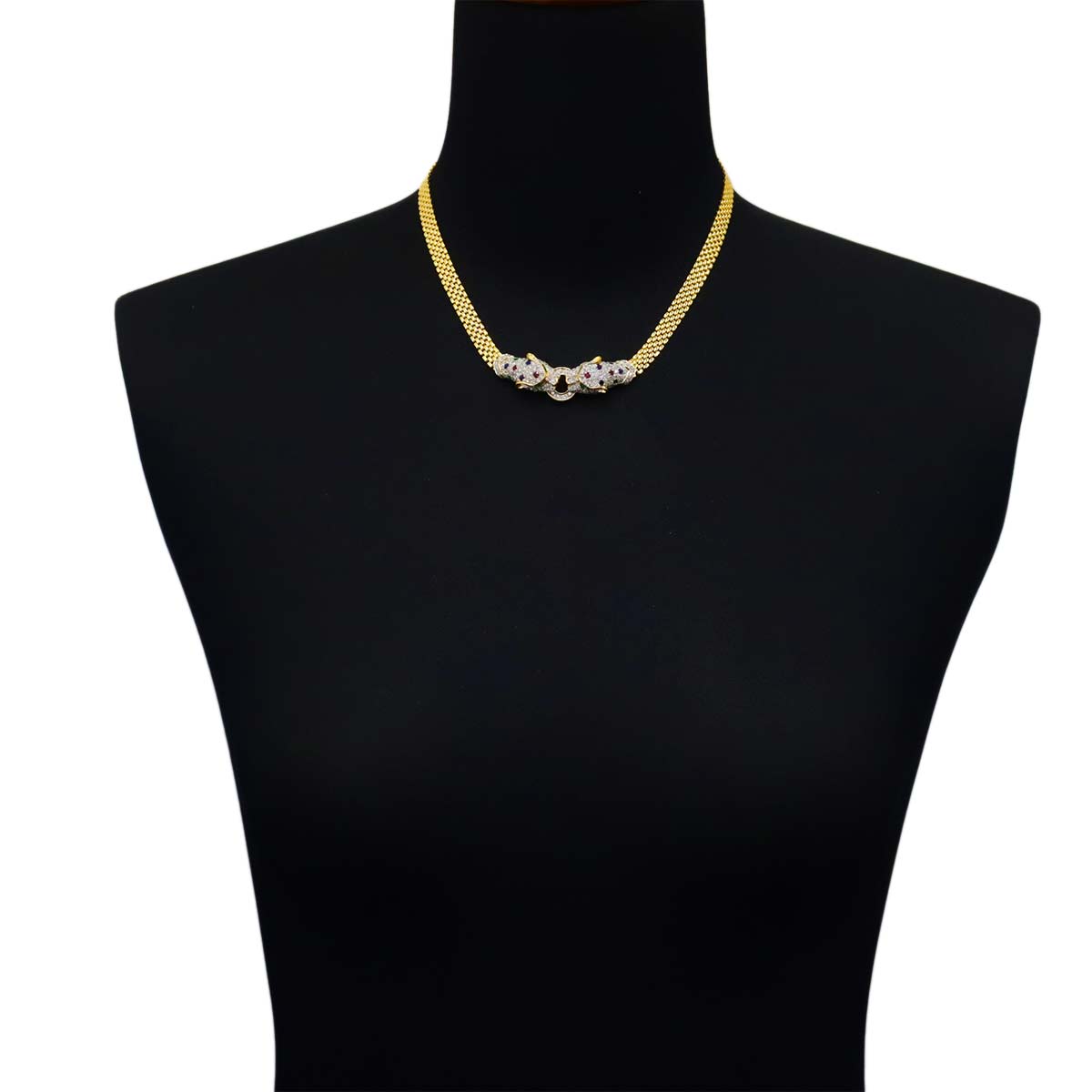 Diamond 1.85ct Multi Stone Necklace 18K YG Yellow Gold 750