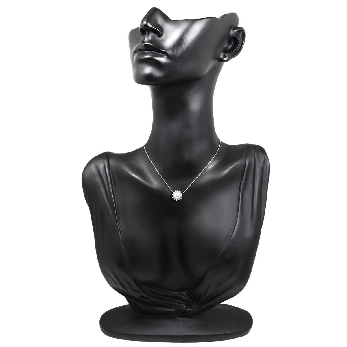 Akoya Pearl 7.3mm Diamond 0.06ct Necklace Pt Platinum
