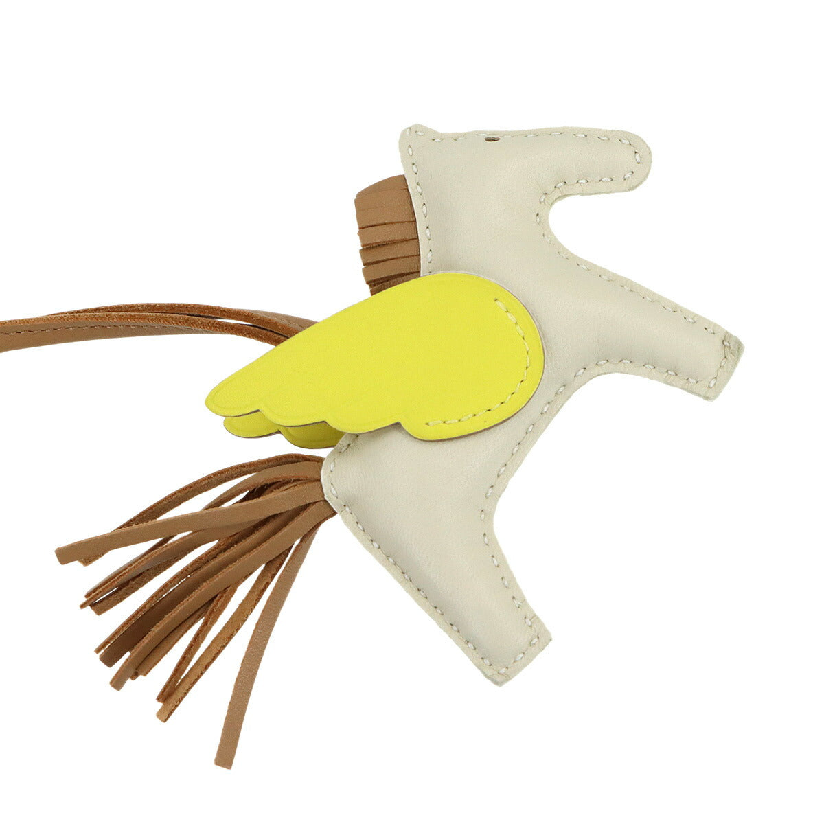 Rodeo Pegasus PM Bag Charm Agneau Milo Craie Lime Chai