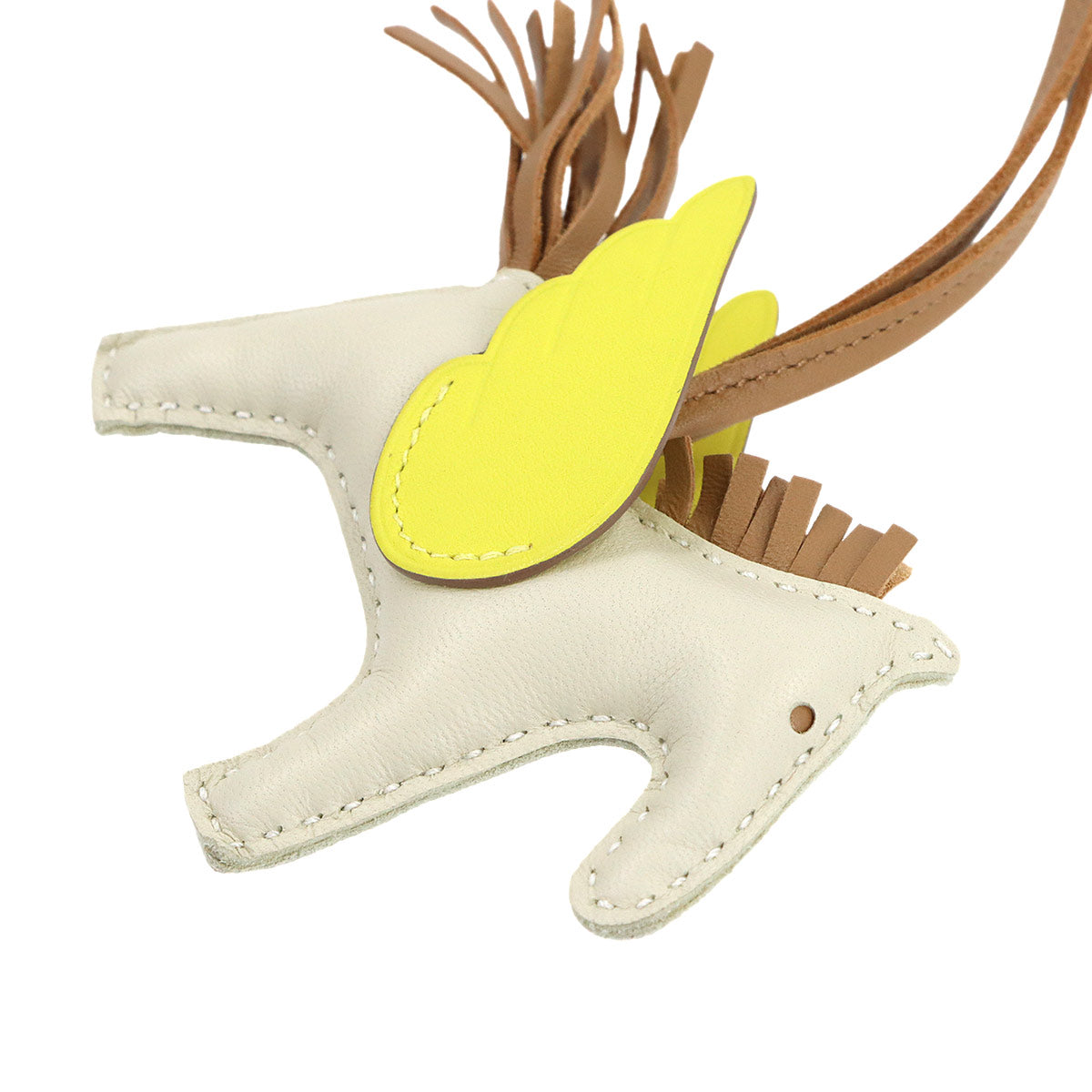 Rodeo Pegasus PM Bag Charm Agneau Milo Craie Lime Chai