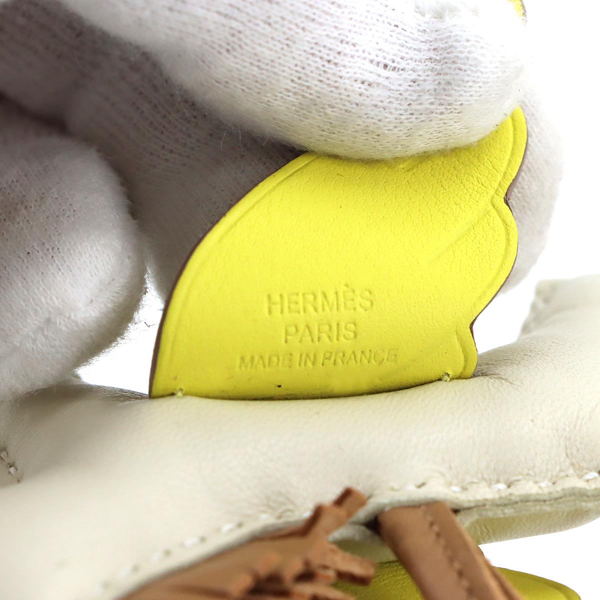 Rodeo Pegasus PM Bag Charm Agneau Milo Craie Lime Chai