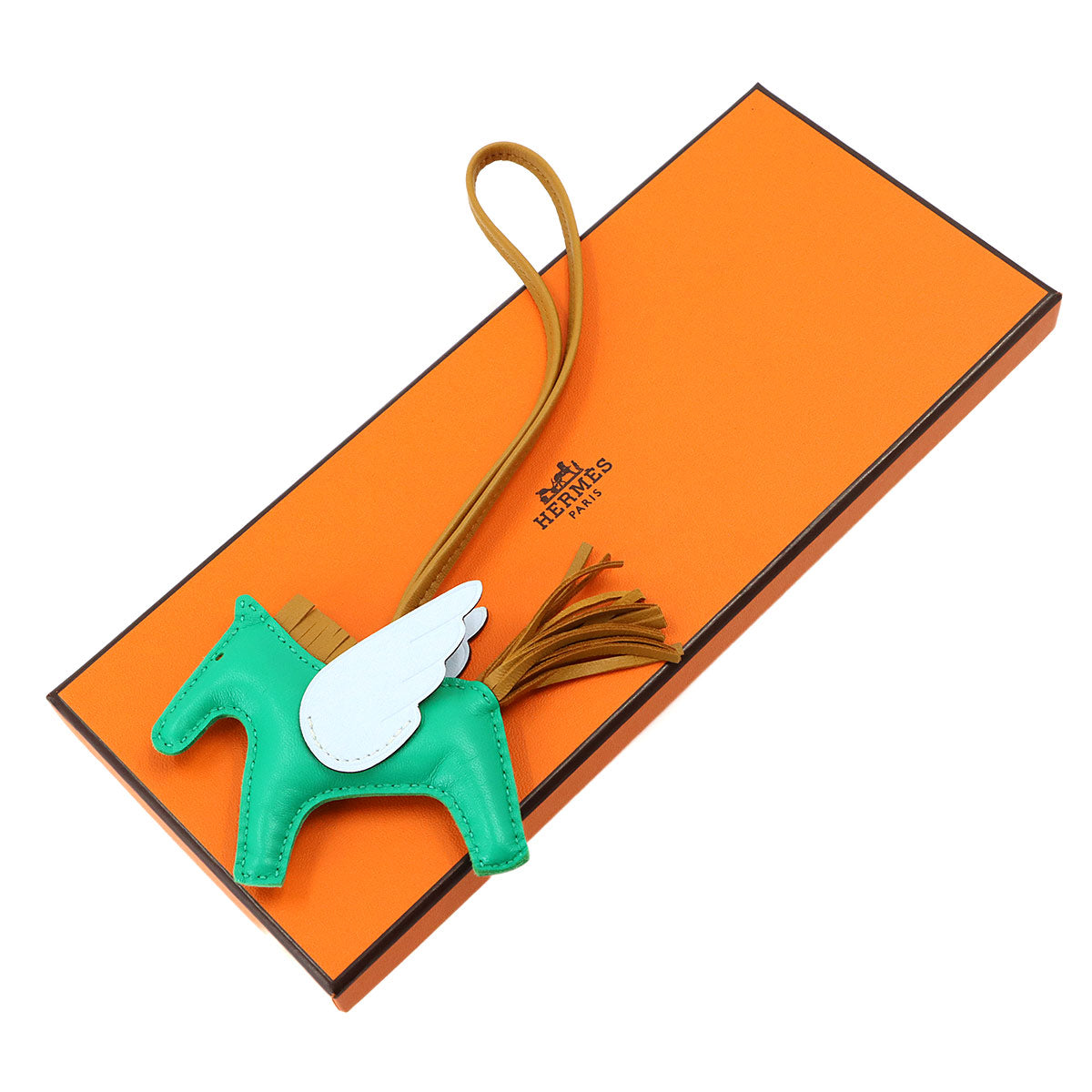 Rodeo Pegasus PM Bag Charm Agneau Milo Menthe Sesame Bleu Brumu