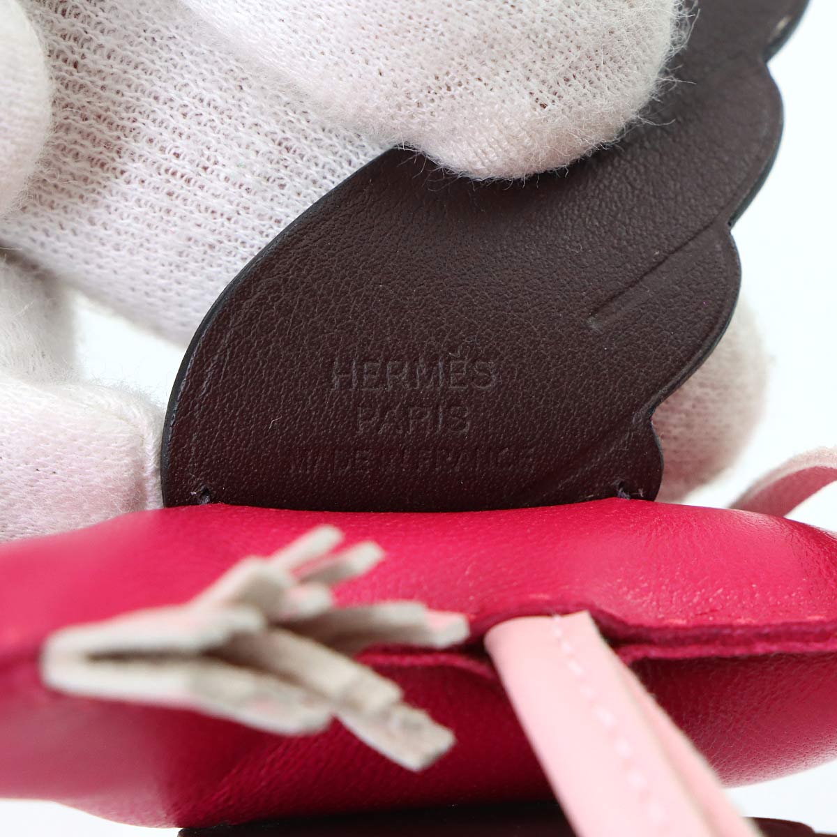 Rodeo Pegasus PM Bag Charm Agneau Milo Veau Swift Framboise