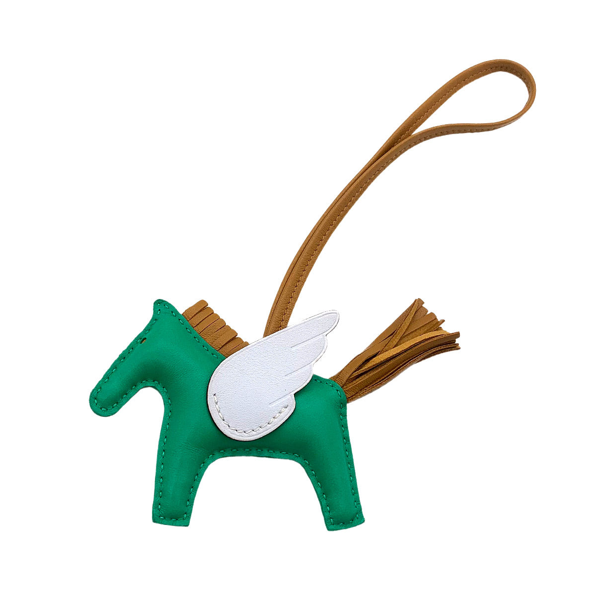 Rodeo Pegasus PM Bag Charm Agneau Milo Menthe Sesame Bleu Brumu