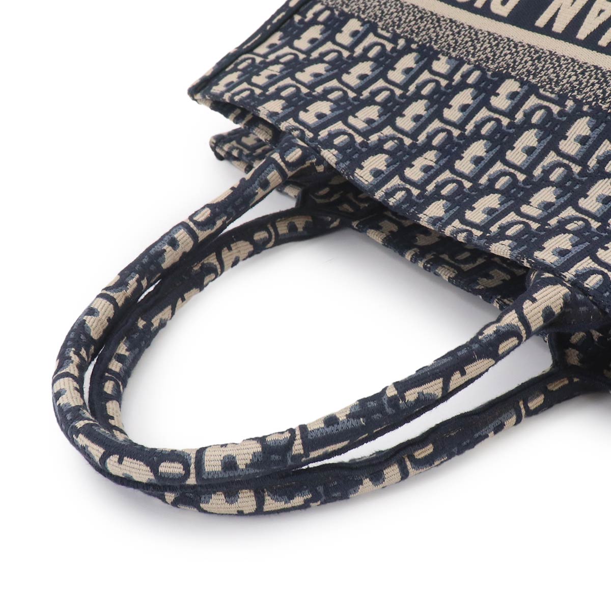 Oblique Book Tote Medium Bag Canvas Navy M1296ZRIW
