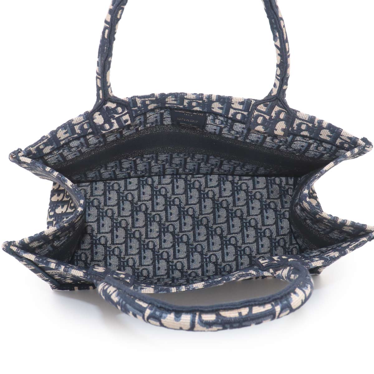 Oblique Book Tote Medium Bag Canvas Navy M1296ZRIW