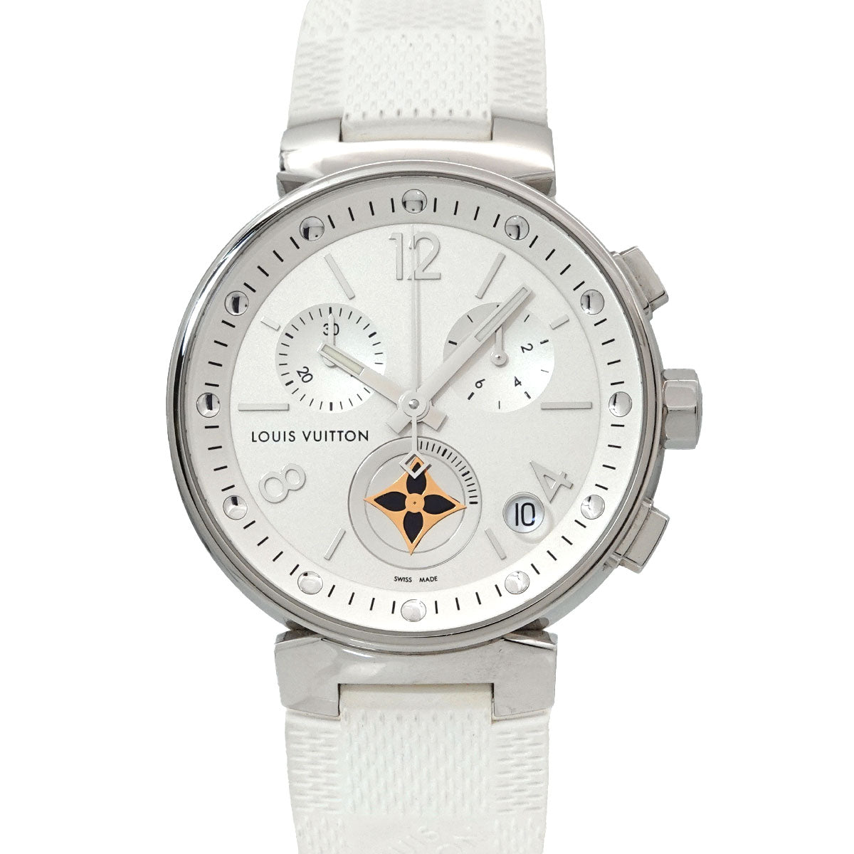 Tambour Moon Star Q8D10 Chronograph Date Silver Dial