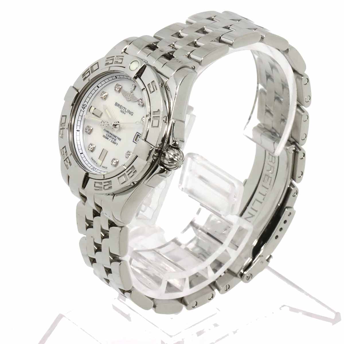 Galactic A71356 Date Quartz White Shell Dial 8P Diamond