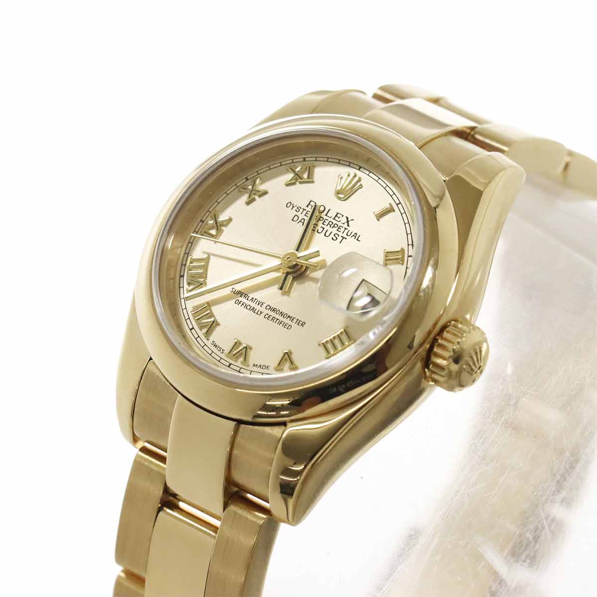 Datejust 179168 Serial K 750 YG Gold Dial Ladies Watch