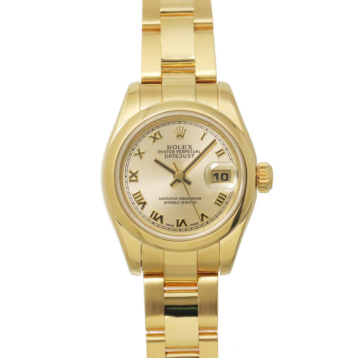 Datejust 179168 Serial K 750 YG Gold Dial Ladies Watch