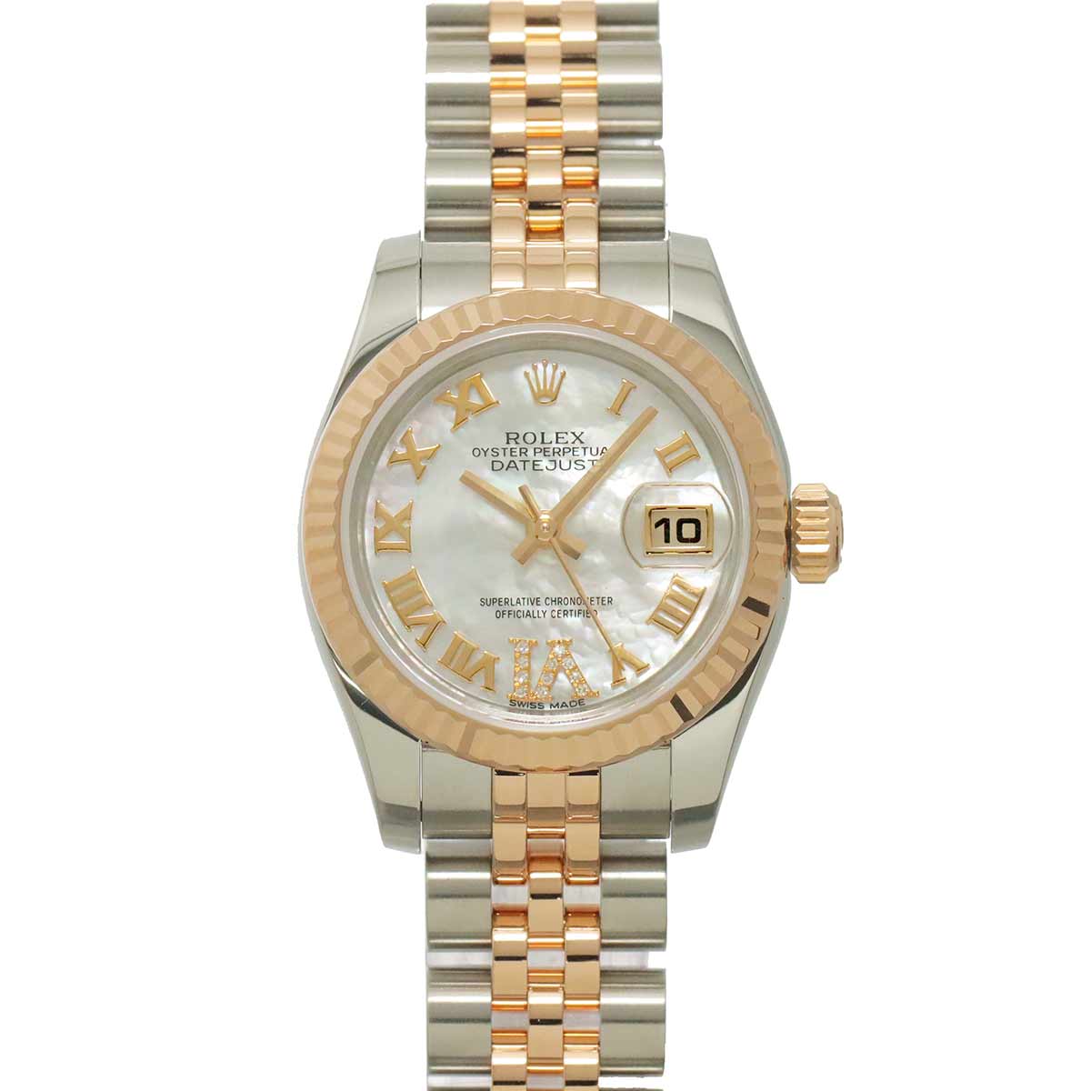 Datejust 179171NR Two Tones 750 PG Automatic White Shell