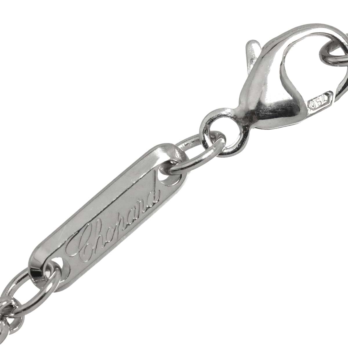 Happy Diamond Heart Necklace 18K White Gold 750