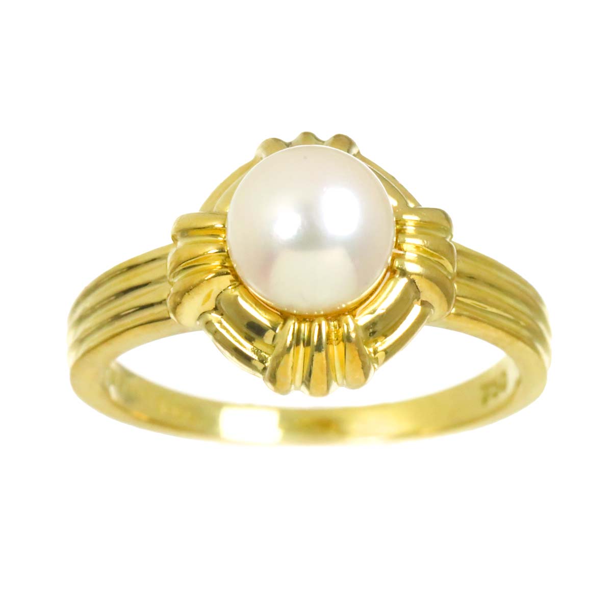 Akoya Pearl Ring 18K YG 750 Size5-5.25(US)