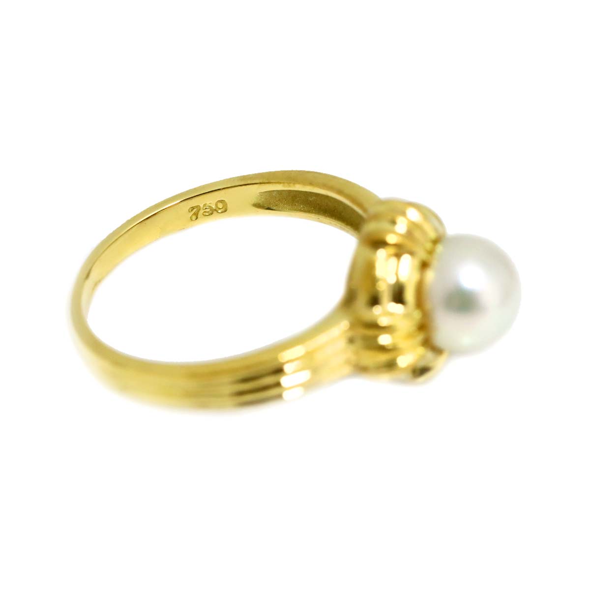 Akoya Pearl Ring 18K YG 750 Size5-5.25(US)