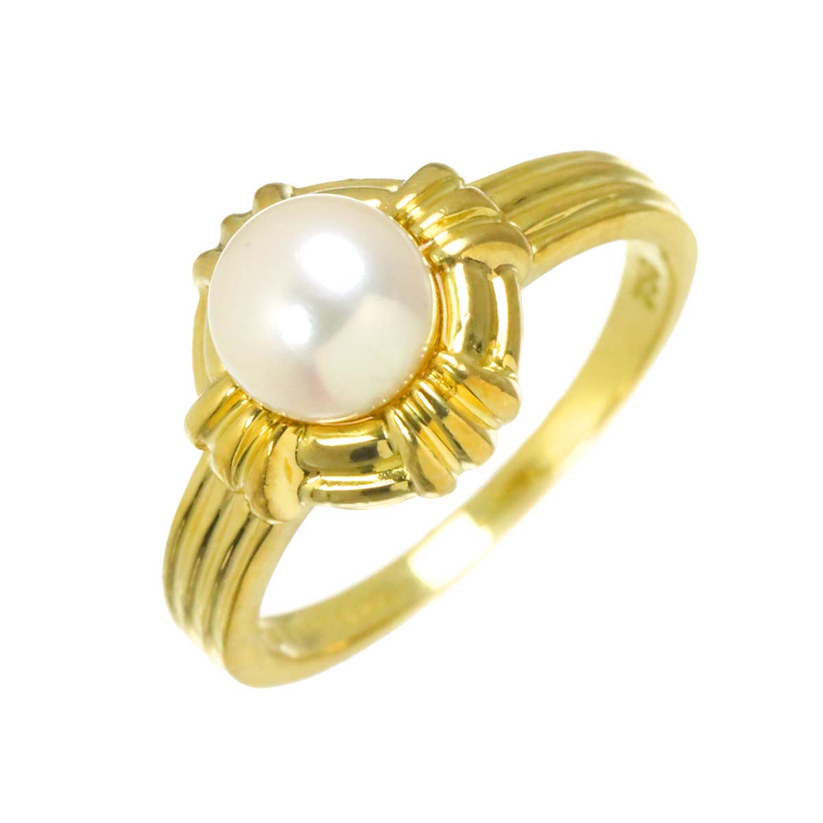 Akoya Pearl Ring 18K YG 750 Size5-5.25(US)