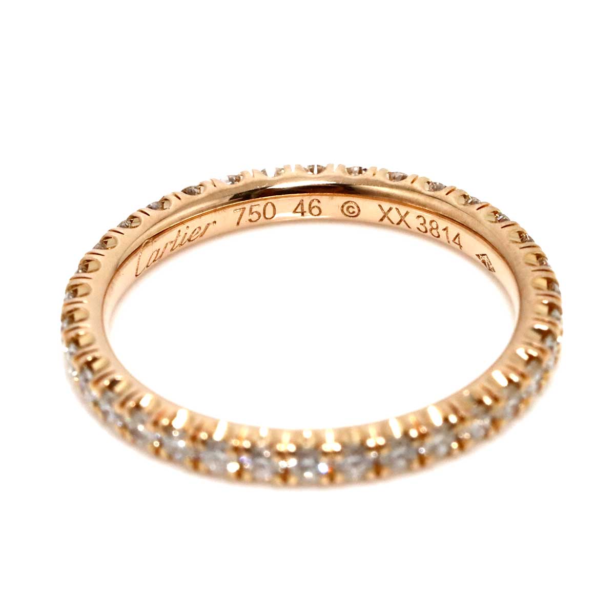 Etincelle Full Diamond Ring 18K Pink Gold 750 size46 3.75(US)