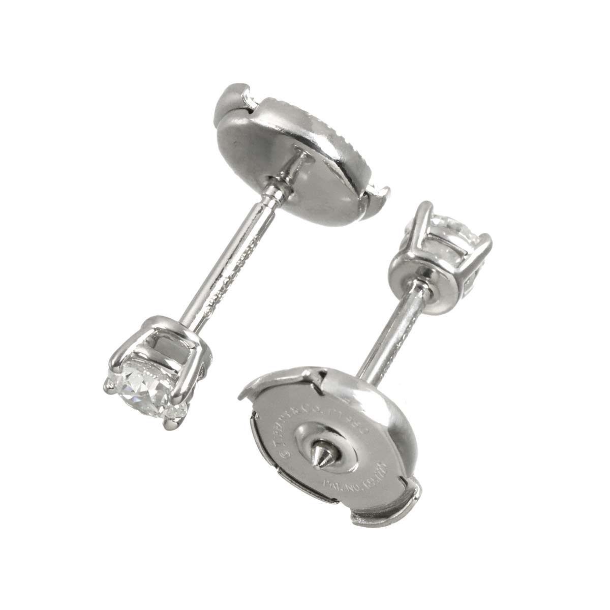 Diamond 0.18ctx2 G/VVS1/3EX Earrings Pierced Pt