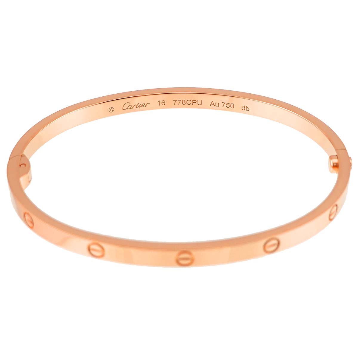 Love Bracelet SM Bangle 18K Pink Gold 750 Size16