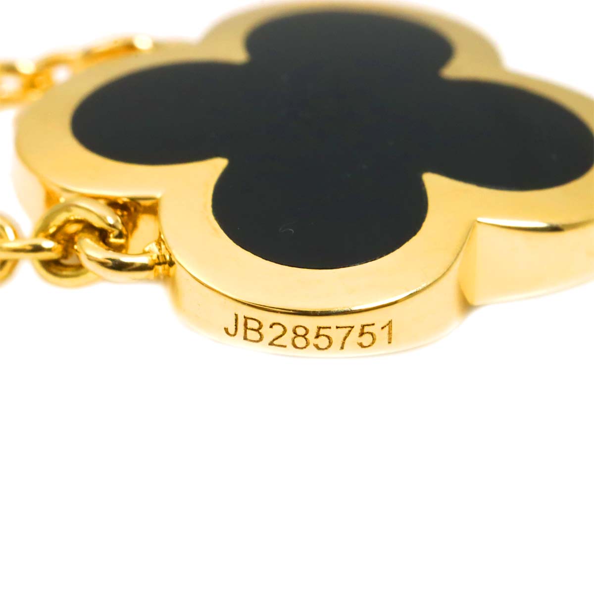 Pure Alhambra Onyx Necklace 18K YG 750