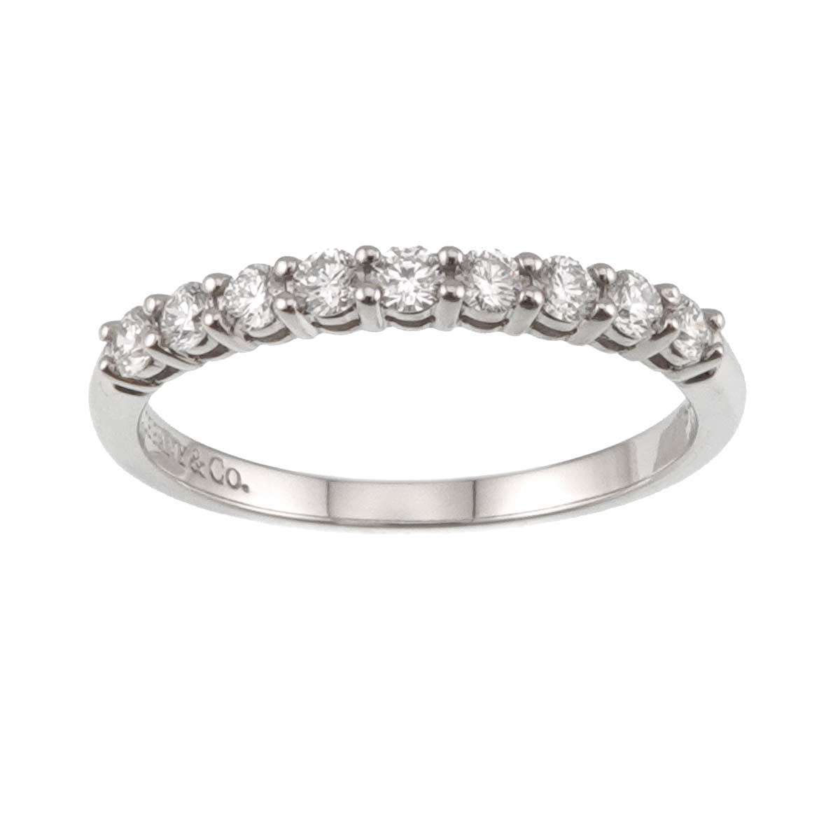 Forever Half Diamond Ring Platinum size6.25-6.5(US)