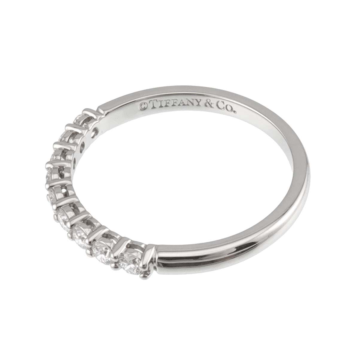 Forever Half Diamond Ring Platinum size6.25-6.5(US)