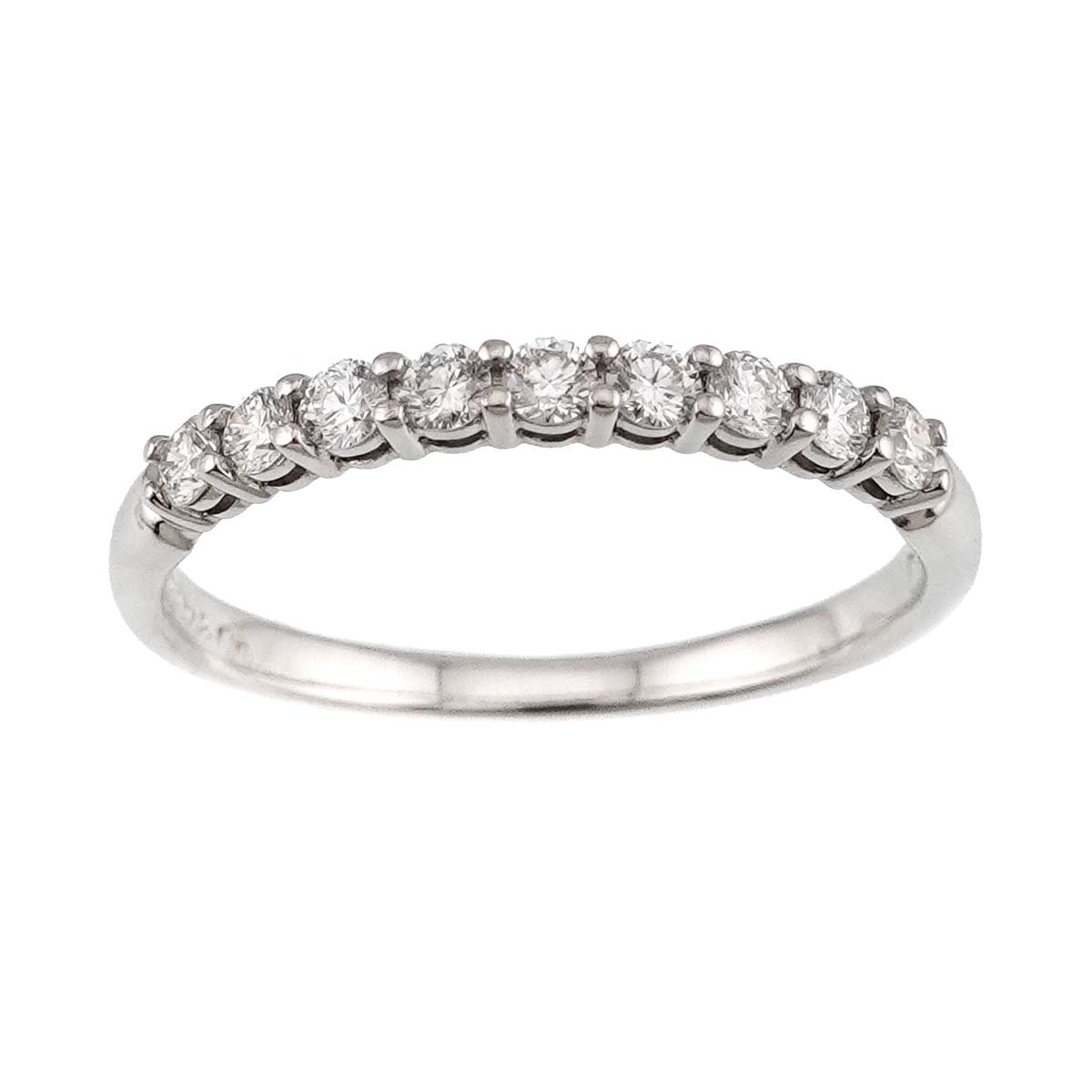 Forever Half Diamond Ring Platinum size6.5-6.75(US)