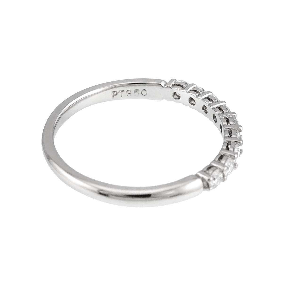 Forever Half Diamond Ring Platinum size6.5-6.75(US)