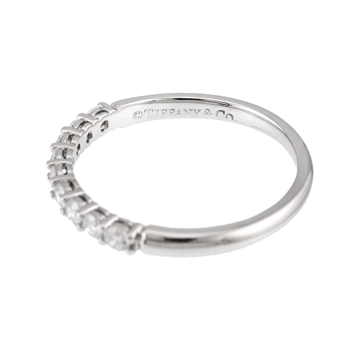 Forever Half Diamond Ring Platinum size6.5-6.75(US)